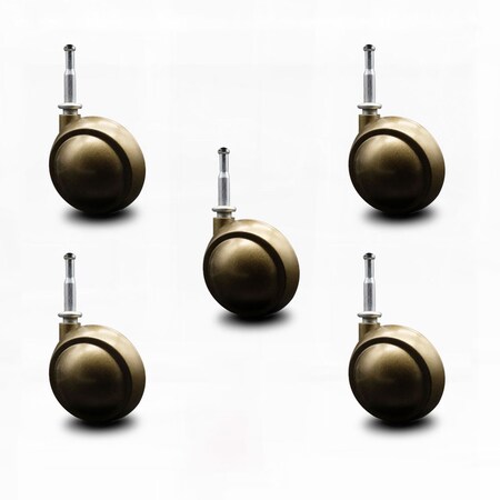 Service Caster 2.5 Inch Windsor Antique Metal Ball Caster - Grip Neck Stem - SCC, 5PK SCC-GN01S25-DCS-WA-5